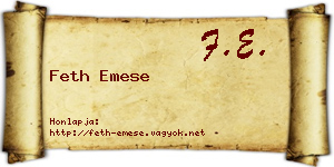 Feth Emese névjegykártya